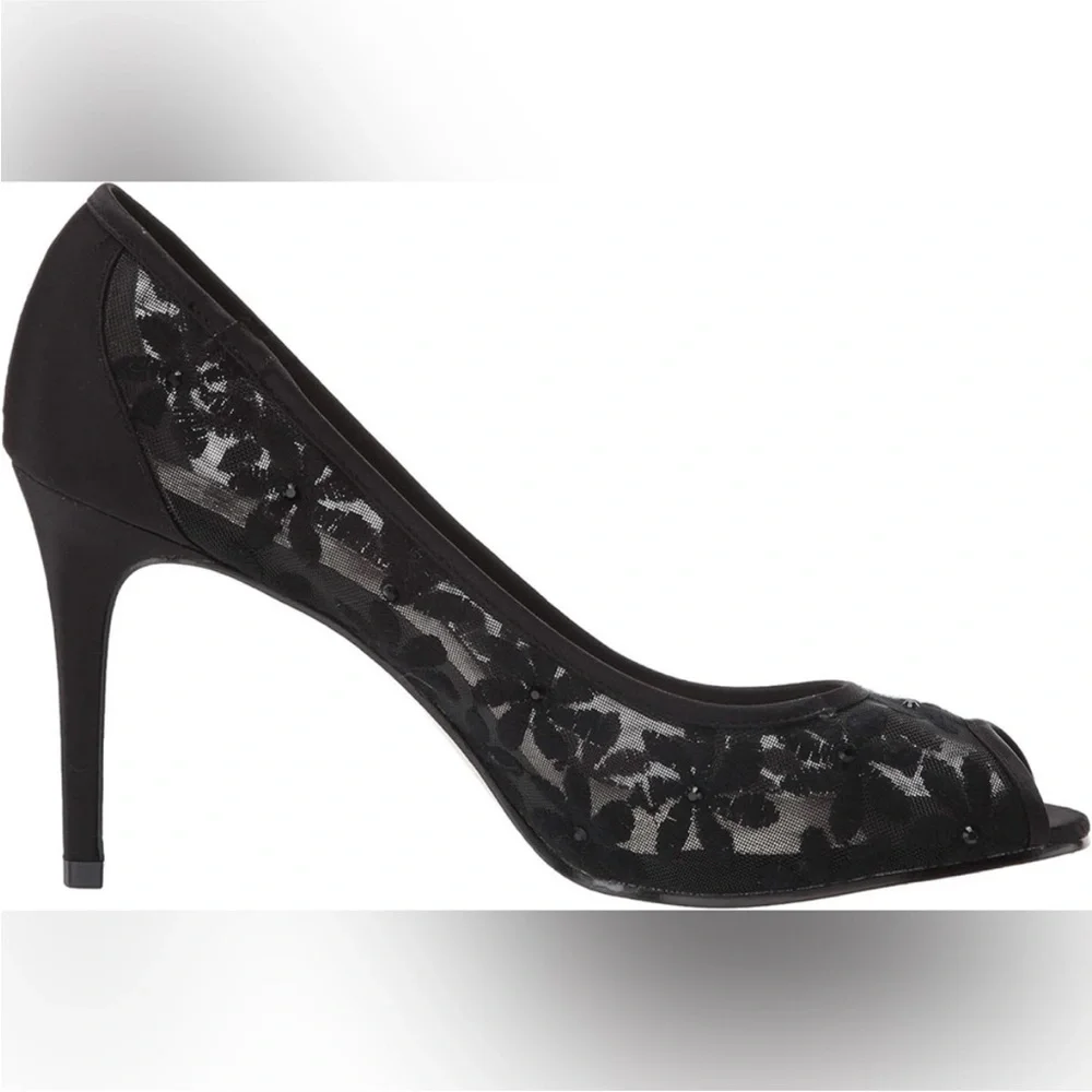 Adrianna Papell Women's Frances Pump Black Sophia Mesh Size 9.5W Wide - Picture 4 of 10